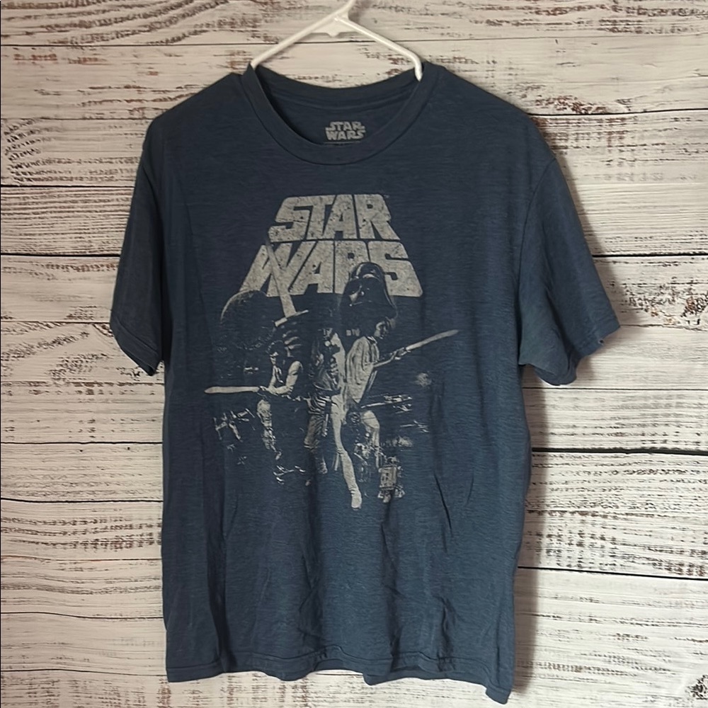 Star Wars Blue Short Sleeve Tee Vintage Style size large